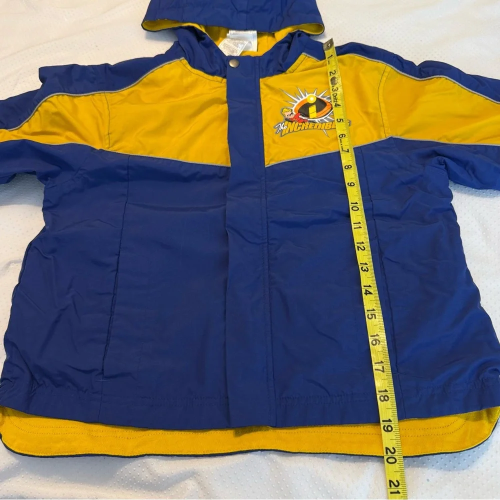 Disney Store Exclusive The Incredibles Zip Up Jacket Kids Size 7/8 Blue Yellow
